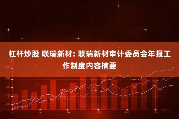 杠杆炒股 联瑞新材: 联瑞新材审计委员会年报工作制度内容摘要